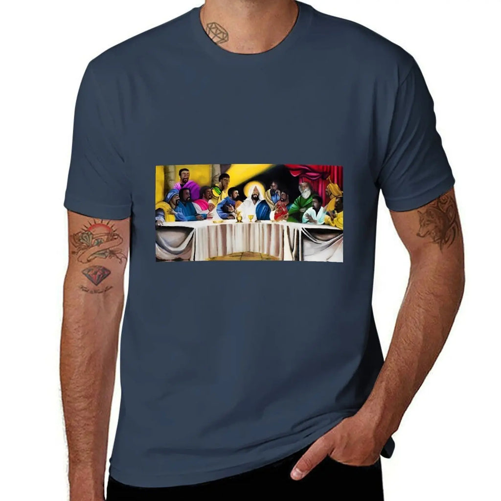 African American masterpiece, The last supper with Jesus portrait painting color photograph T-Shirt