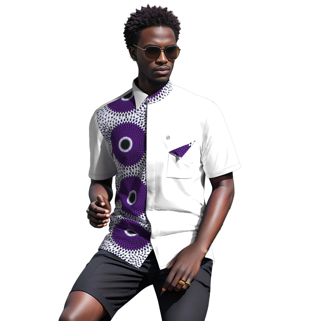 African Men Clothing Bazin Riche Ankara Shirt Daily African Men T Shirt Dashiki Top WYN2042
