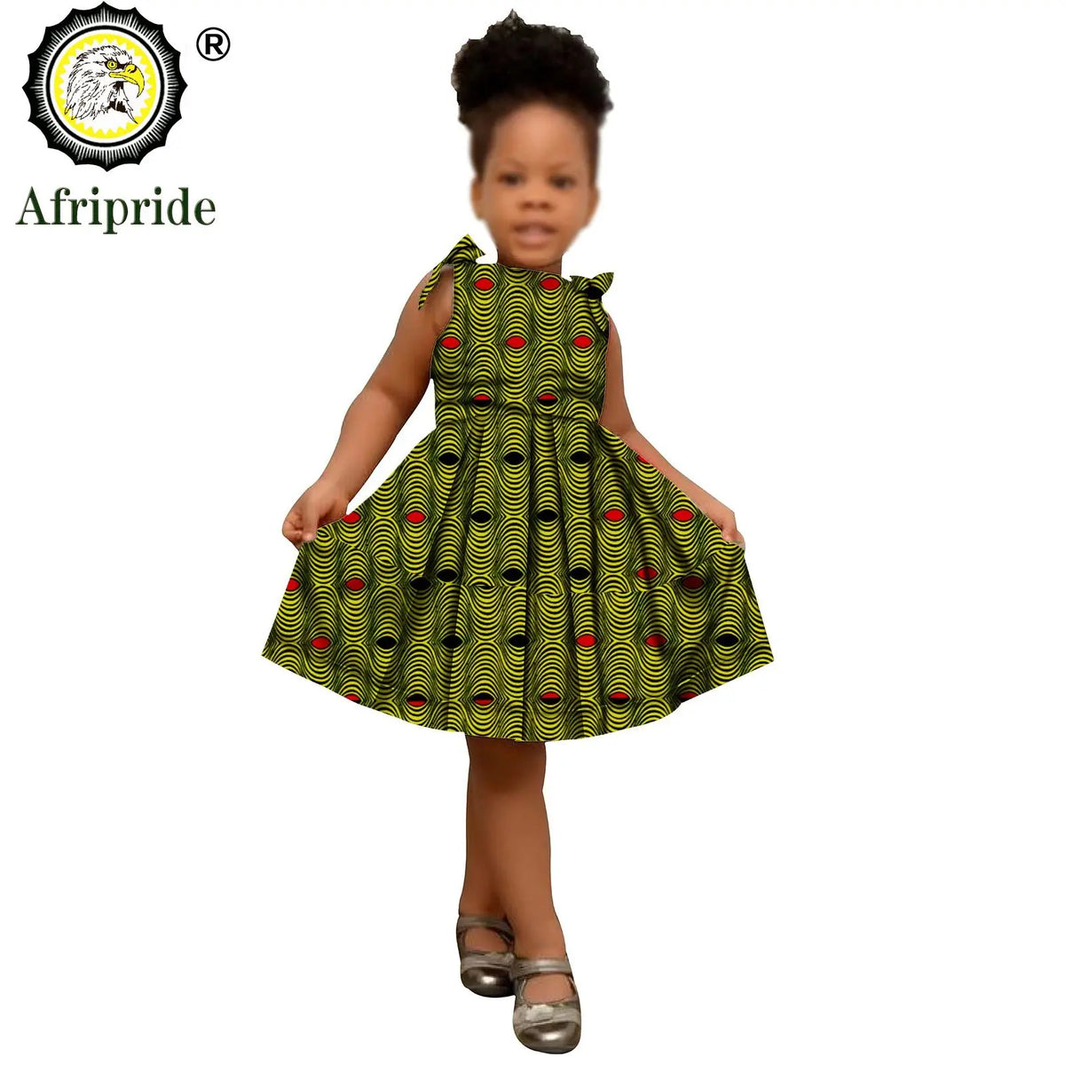 2026 African Children Clothing Kids Dashiki Ankara Print Dresses Sleeveless Lovely Mini Dress for Girl AFRIPRIDE S1940005