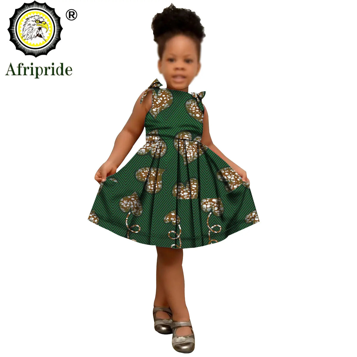 2026 African Children Clothing Kids Dashiki Ankara Print Dresses Sleeveless Lovely Mini Dress for Girl AFRIPRIDE S1940005