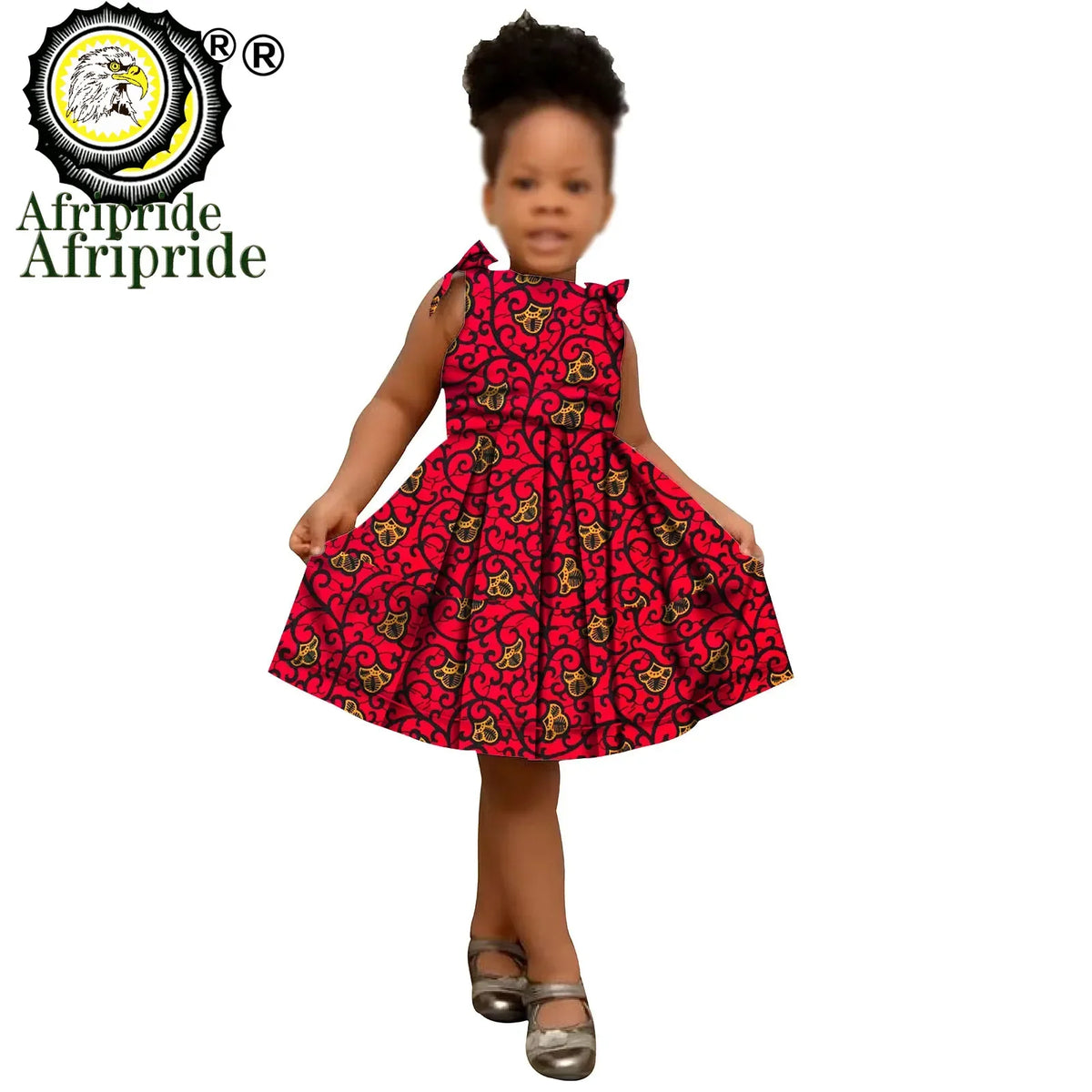 2026 African Children Clothing Kids Dashiki Ankara Print Dresses Sleeveless Lovely Mini Dress for Girl AFRIPRIDE S1940005