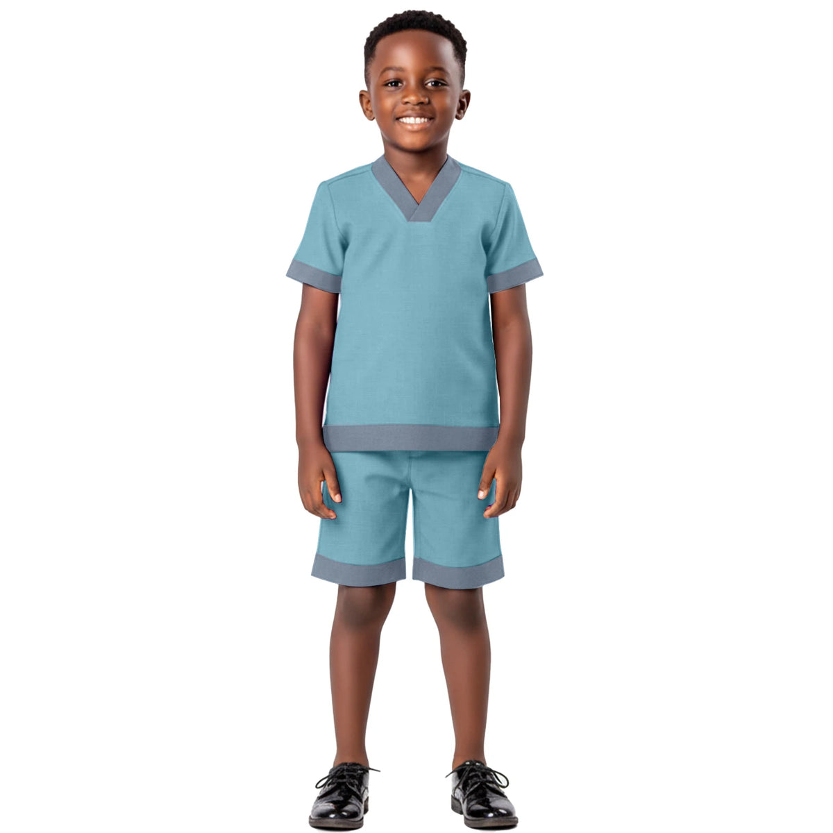 African Attire for Boy Ankara Outfits Nigerian Clothes Dashiki Kids Short Sleeve Shirt and Shorts