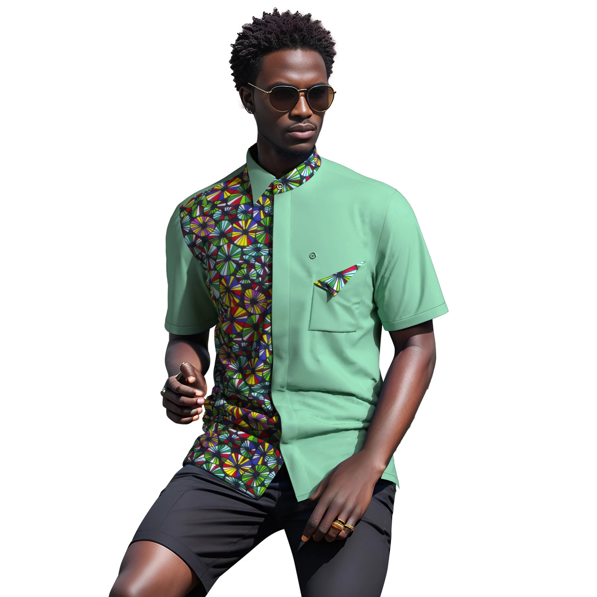 African Men Clothing Bazin Riche Ankara Shirt Daily African Men T Shirt Dashiki Top WYN2042