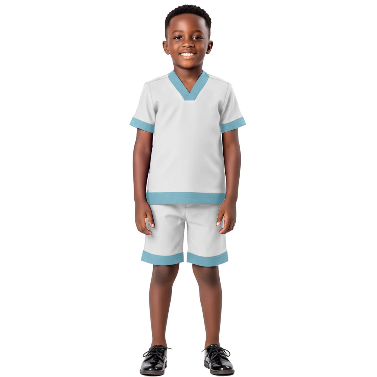 African Attire for Boy Ankara Outfits Nigerian Clothes Dashiki Kids Short Sleeve Shirt and Shorts