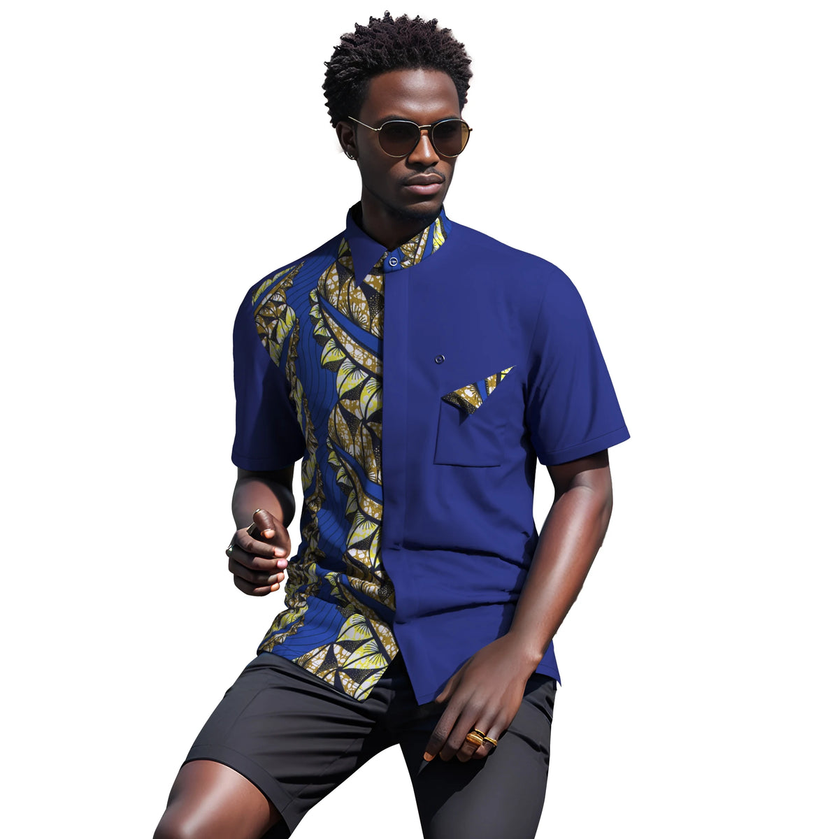 African Men Clothing Bazin Riche Ankara Shirt Daily African Men T Shirt Dashiki Top WYN2042