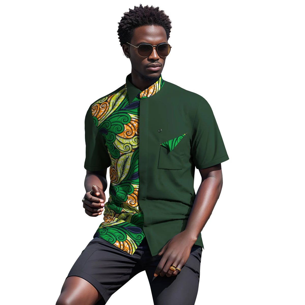 African Men Clothing Bazin Riche Ankara Shirt Daily African Men T Shirt Dashiki Top WYN2042
