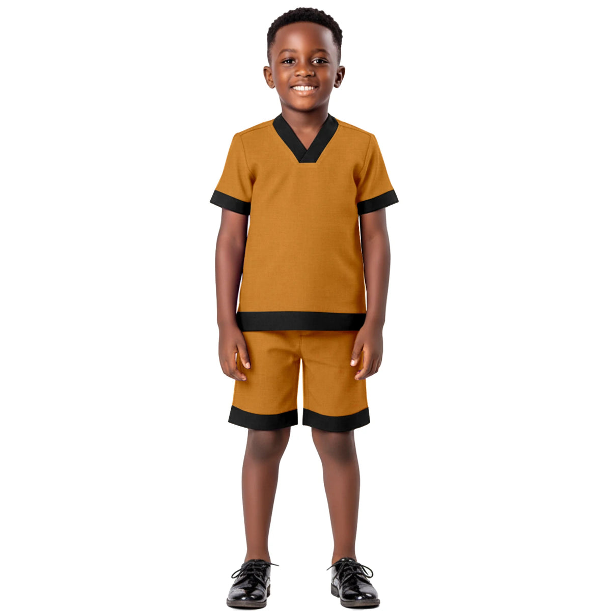 African Attire for Boy Ankara Outfits Nigerian Clothes Dashiki Kids Short Sleeve Shirt and Shorts