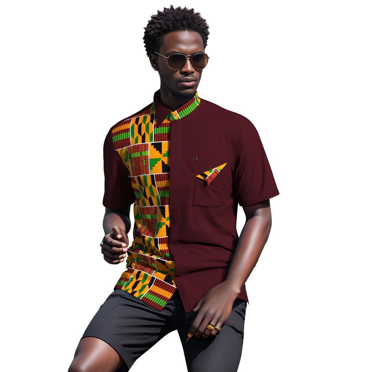 African Men Clothing Bazin Riche Ankara Shirt Daily African Men T Shirt Dashiki Top WYN2042