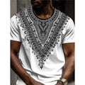 Designer Vintage African Ethnic Floral T Shirt 3D Print Mens Bohemian Graphic Tee Shirt Mens Crew Neck Short Sleeve Tshirts Tops