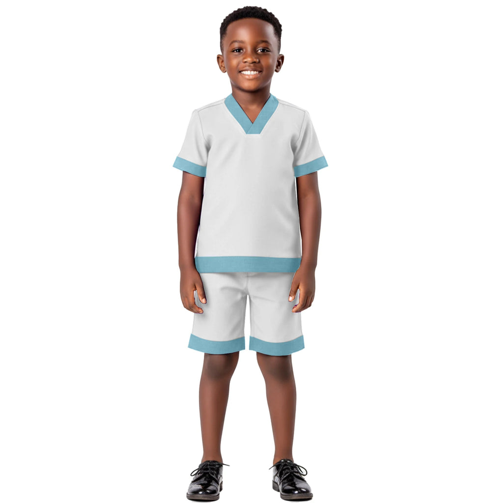 African Attire for Boy Ankara Outfits Nigerian Clothes Dashiki Kids Short Sleeve Shirt and Shorts