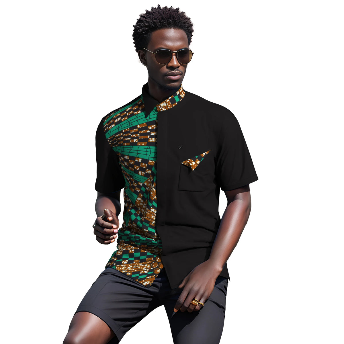 African Men Clothing Bazin Riche Ankara Shirt Daily African Men T Shirt Dashiki Top WYN2042