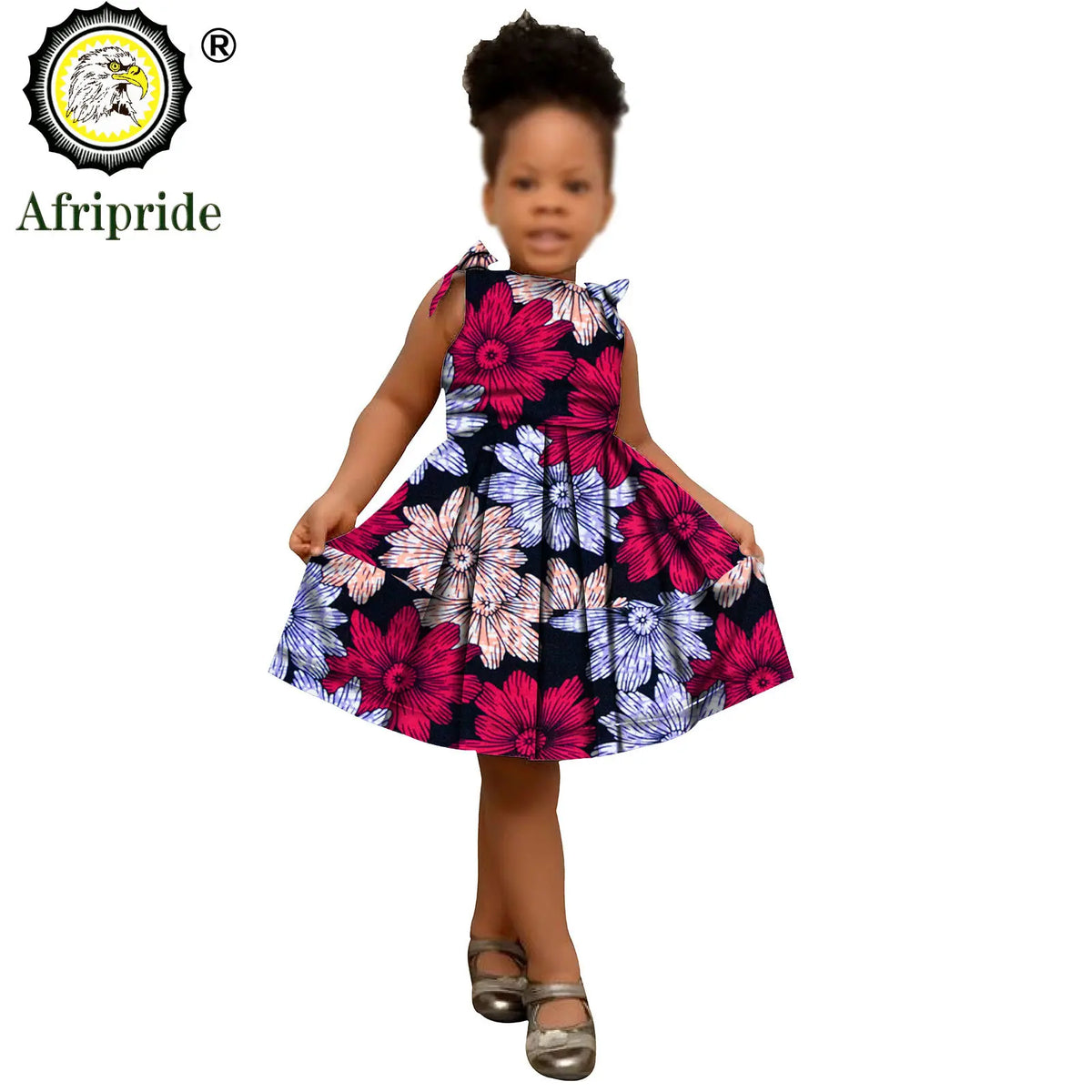 2026 African Children Clothing Kids Dashiki Ankara Print Dresses Sleeveless Lovely Mini Dress for Girl AFRIPRIDE S1940005