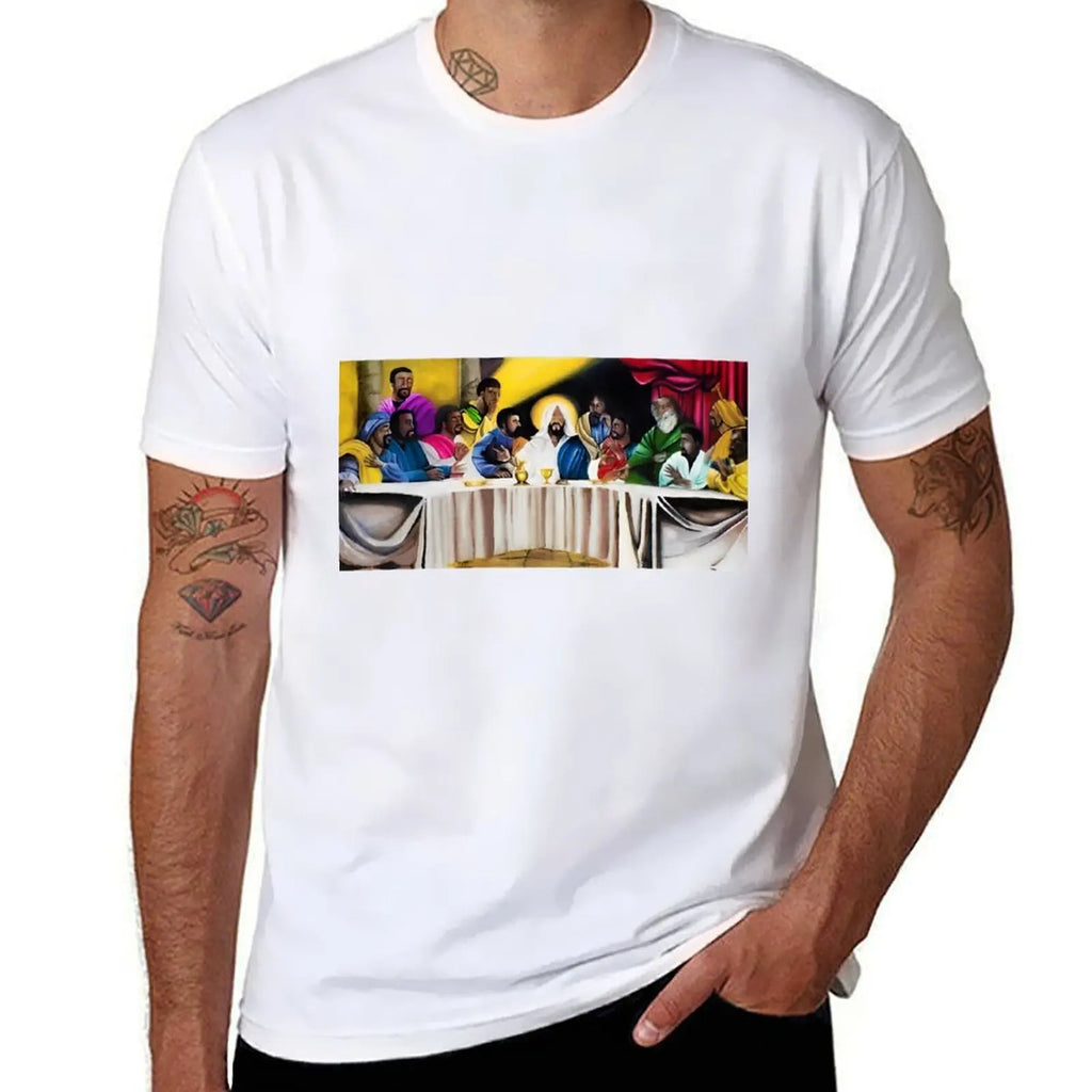 African American masterpiece, The last supper with Jesus portrait painting color photograph T-Shirt