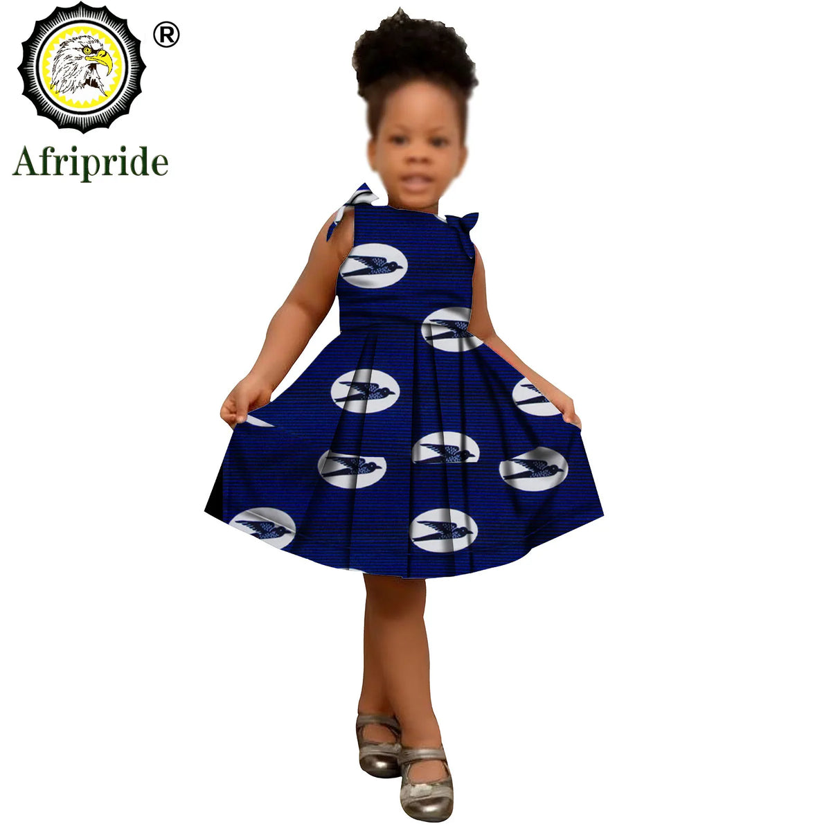 2026 African Children Clothing Kids Dashiki Ankara Print Dresses Sleeveless Lovely Mini Dress for Girl AFRIPRIDE S1940005